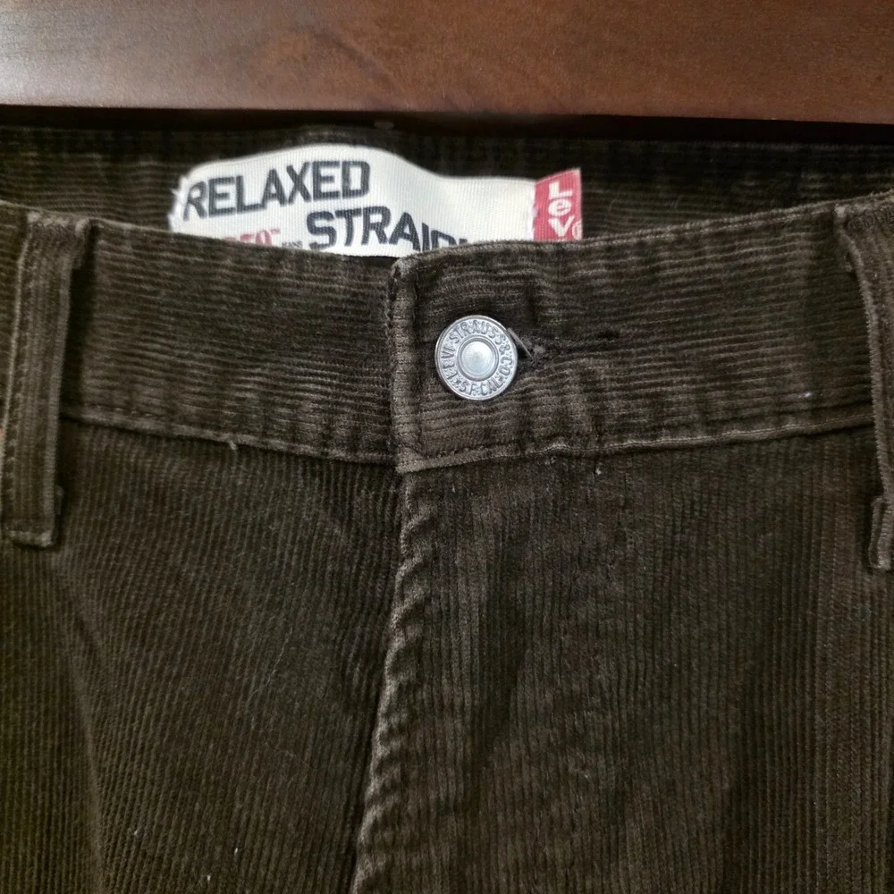 Vintage Levis 559 Relaxed Straight Pants‎ Mens 34x30 Brown Excellent Corduroy